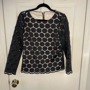 Kate Spade Navy Lace Top Size 0